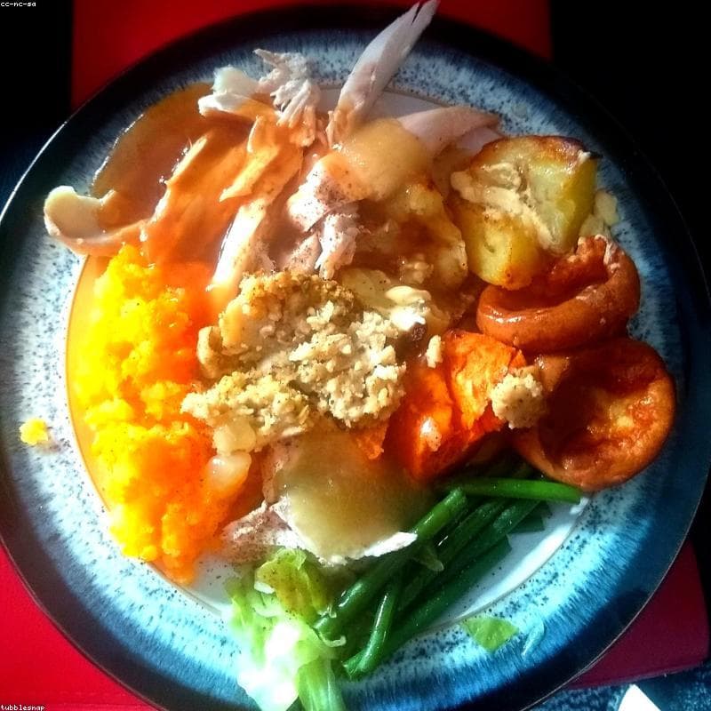 Medio pollo al horno